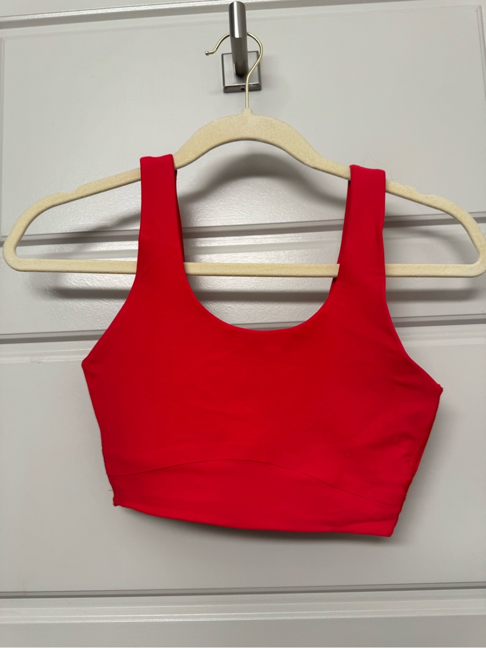 all in motion Red Scoop-Neck Crop Top Sports Bra